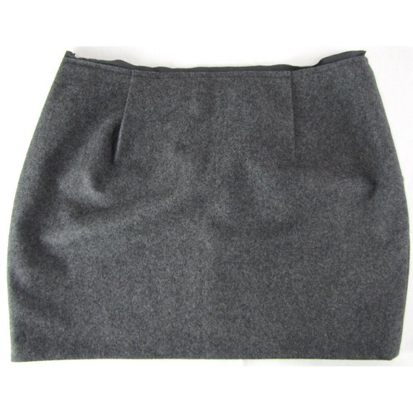 SALE! Wool Gray Short Mini Skirt - Picture 2 of 3